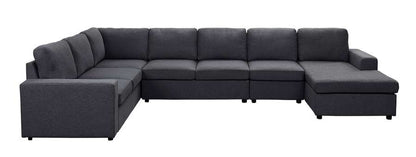 Lilola Home - Hayden Modular Sectional Sofa with Reversible Chaise in Dark Gray Linen - 881801-5 veiw 4