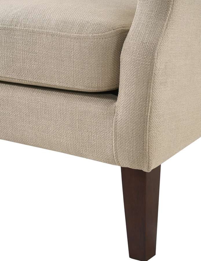 Lilola Home - Irwin Beige Linen Button Tufted Wingback Chair - 88862BE veiw 3
