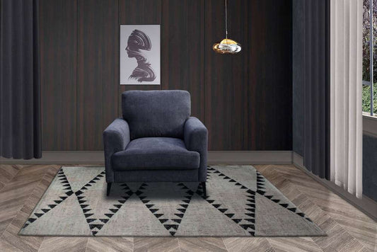 Lilola Home - Jackson Black Fabric Chair with Black Metal Legs - 83003-C veiw 1