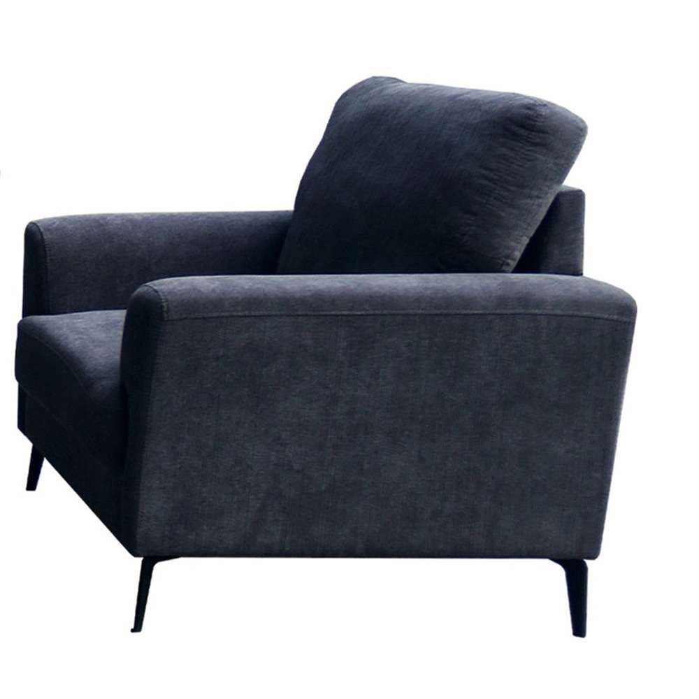 Lilola Home - Jackson Black Fabric Chair with Black Metal Legs - 83003-C veiw 3