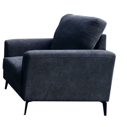 Lilola Home - Jackson Black Fabric Chair with Black Metal Legs - 83003-C veiw 3