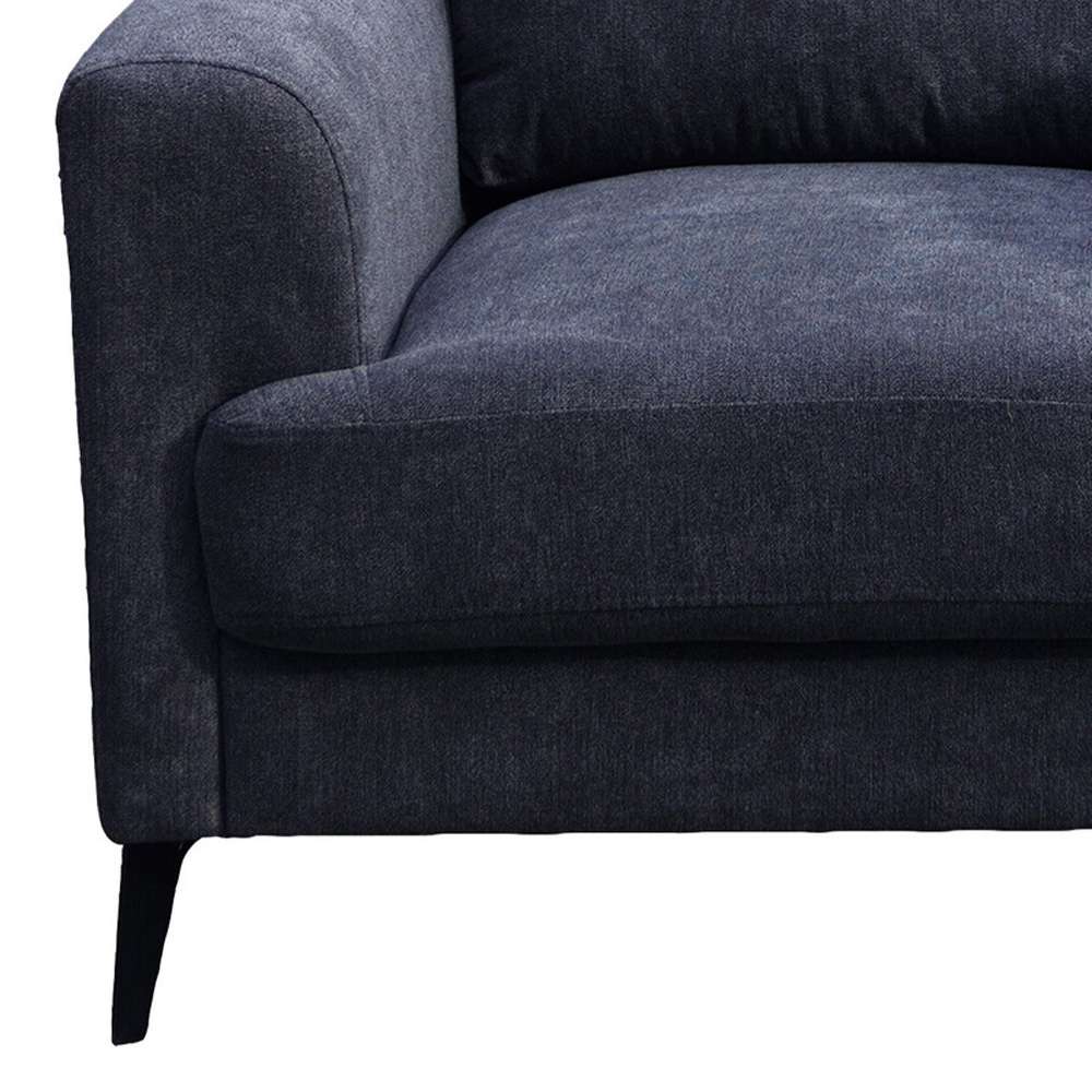 Lilola Home - Jackson Black Fabric Chair with Black Metal Legs - 83003-C veiw 4
