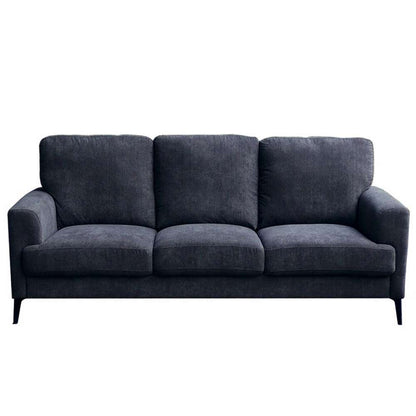 Lilola Home - Jackson Black Fabric Sofa with Black Metal Legs - 83003-S veiw 2