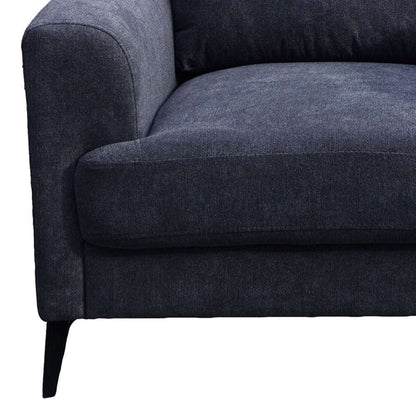 Lilola Home - Jackson Black Fabric Sofa with Black Metal Legs - 83003-S veiw 4