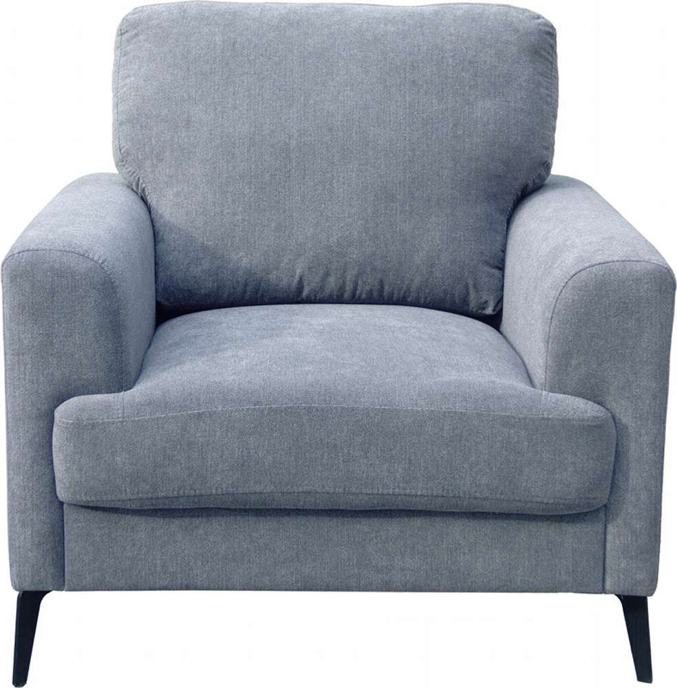 Lilola Home - Jackson Gray Fabric Chair with Black Metal Legs - 83004-C veiw 2