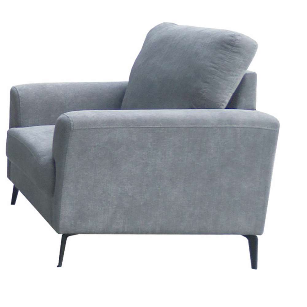 Lilola Home - Jackson Gray Fabric Chair with Black Metal Legs - 83004-C veiw 3