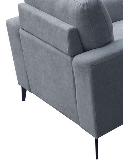 Lilola Home - Jackson Gray Fabric Chair with Black Metal Legs - 83004-C veiw 4