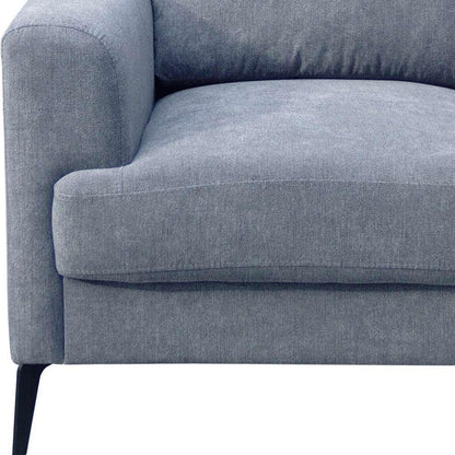 Lilola Home - Jackson Gray Fabric Chair with Black Metal Legs - 83004-C veiw 5