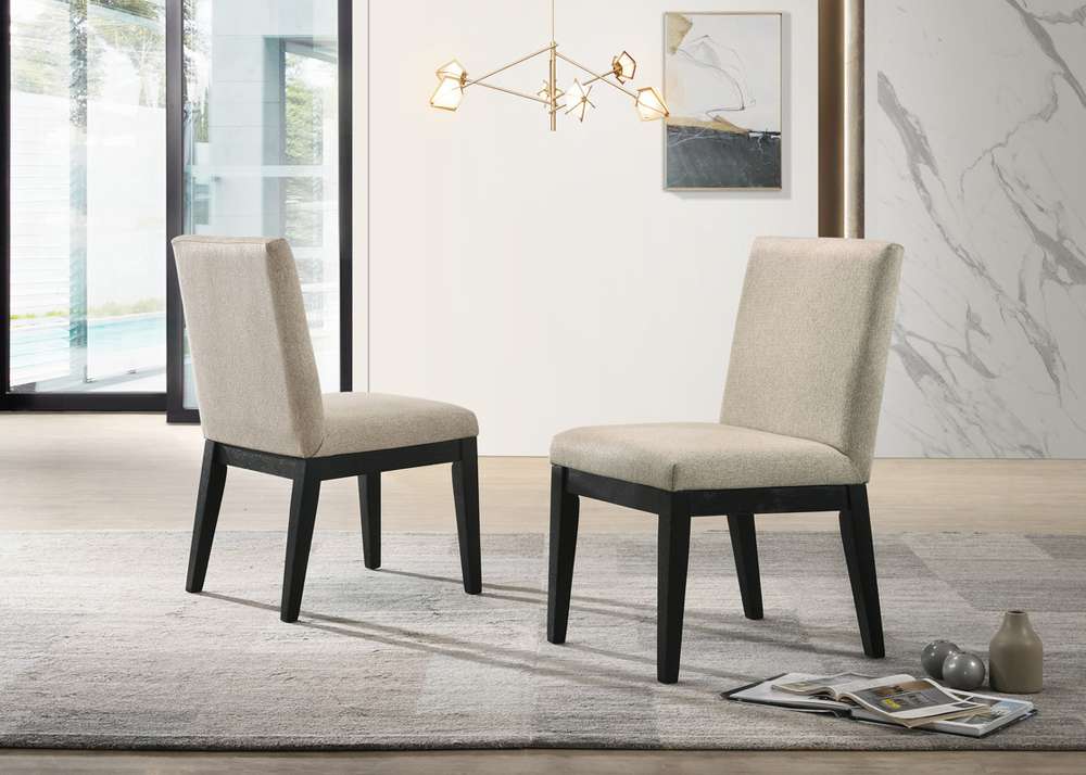 Lilola Home Jasper (Set of 2) Beige Contemporary Fabric Dining Chair - 30016-C veiw 1