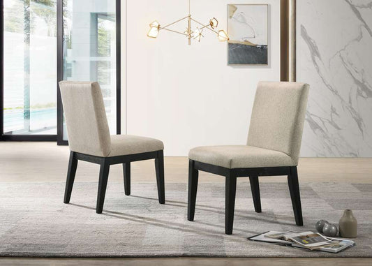 Lilola Home Jasper (Set of 2) Beige Contemporary Fabric Dining Chair - 30016-C veiw 1
