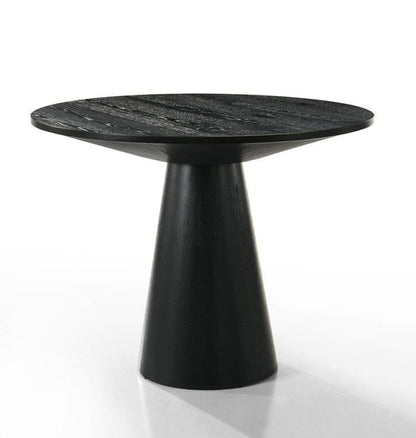 Lilola Home - Jasper 47in Round Ebony Black Counter Height Table with Pedestal Base - 30050 veiw 1