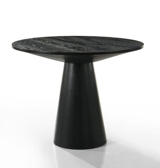 Lilola Home - Jasper 47in Round Ebony Black Counter Height Table with Pedestal Base - 30050 veiw 1