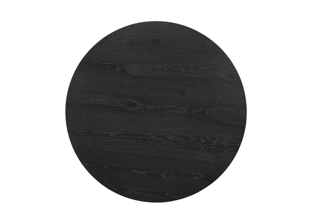 Lilola Home - Jasper 47in Round Ebony Black Counter Height Table with Pedestal Base - 30050 veiw 4