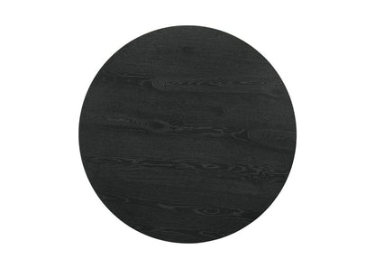 Lilola Home - Jasper 47in Round Ebony Black Counter Height Table with Pedestal Base - 30050 veiw 4