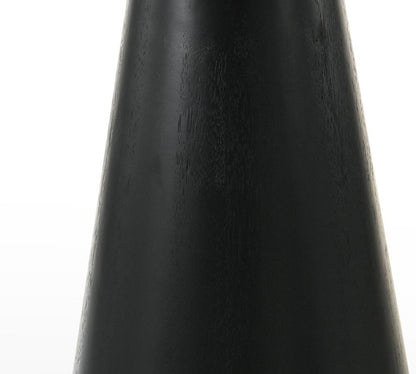 Lilola Home - Jasper 47in Round Ebony Black Counter Height Table with Pedestal Base - 30050 veiw 5