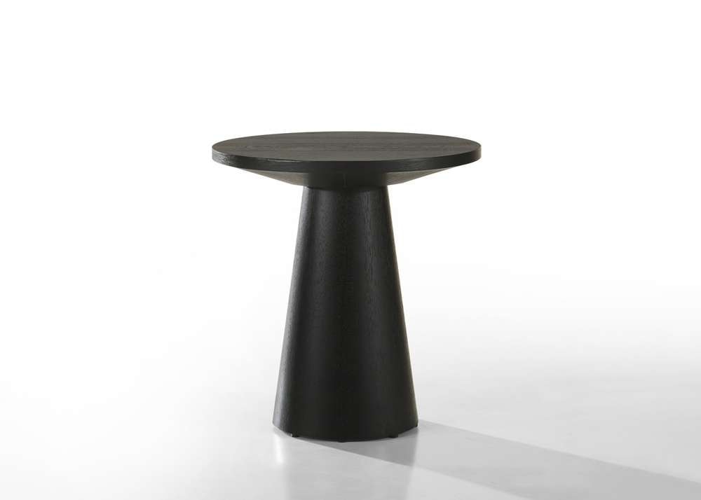 Lilola Home - Jasper Ebony Black 20in Round Console Table - 98046 veiw 1