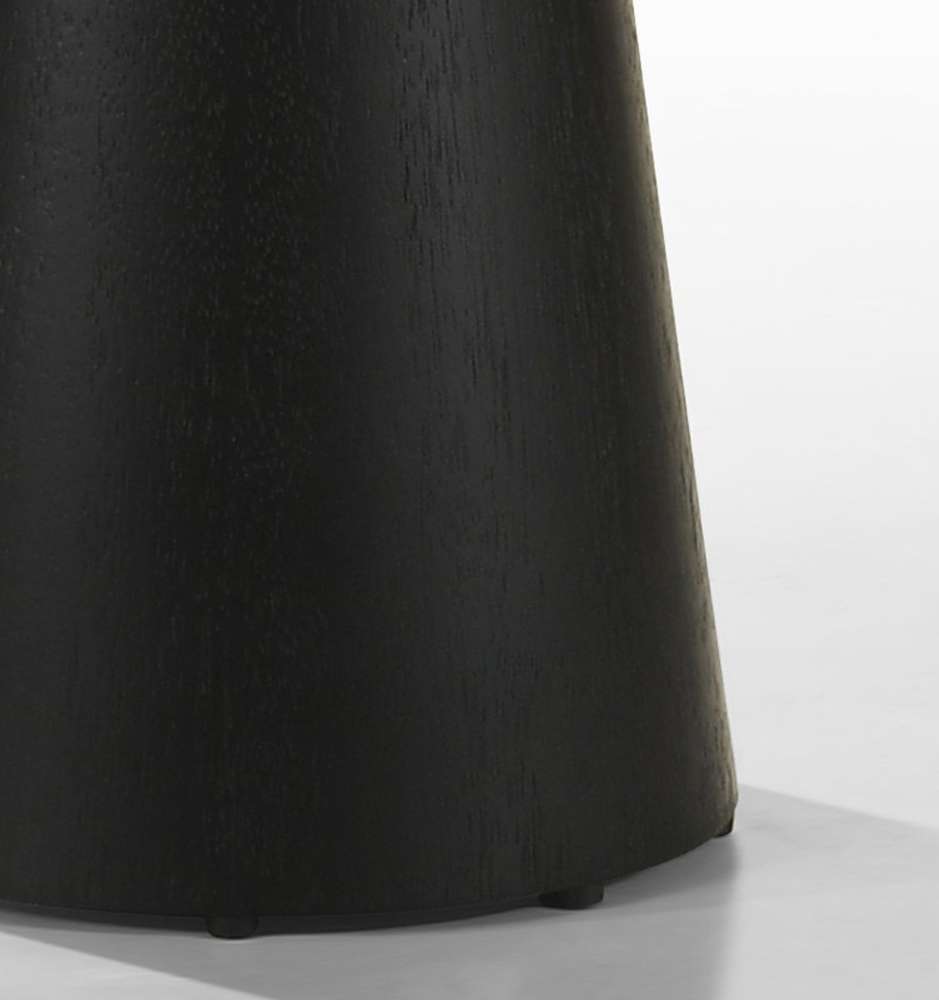 Lilola Home - Jasper Ebony Black 20in Round Console Table - 98046 veiw 2
