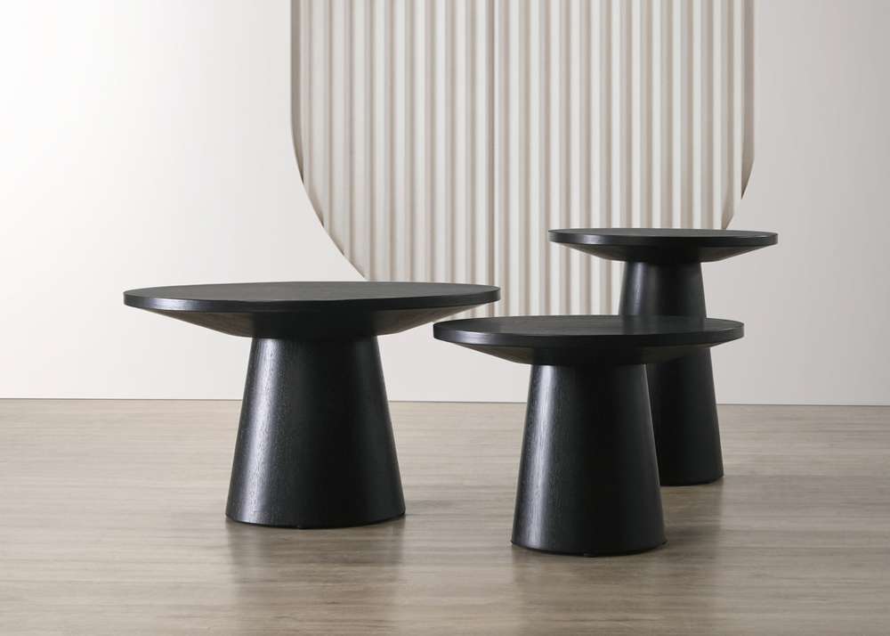 Lilola Home - Jasper Ebony Black 3-Piece Coffee, End, & Console Table Set - 98044-SET veiw 1