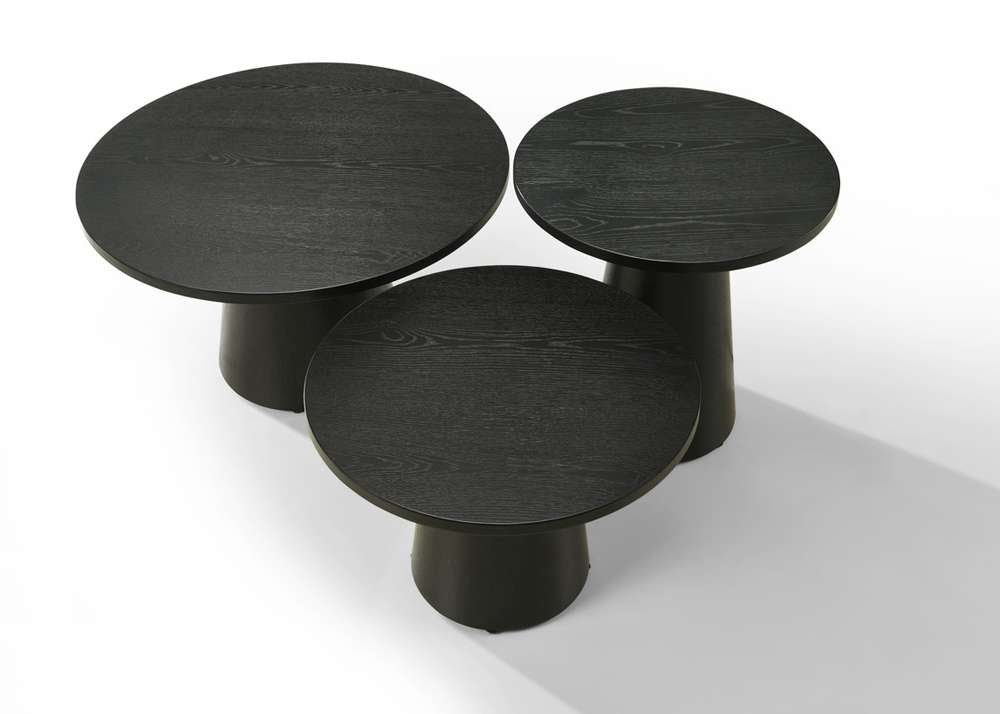 Lilola Home - Jasper Ebony Black 3-Piece Coffee, End, & Console Table Set - 98044-SET veiw 3
