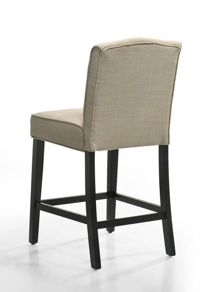 Lilola Home - Jasper Set of 2 Beige Fabric Counter Height Chairs with Black Finish Legs - 30050-C veiw 5