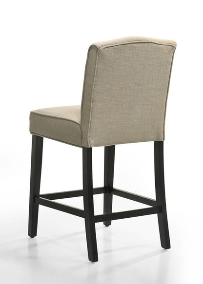 Lilola Home - Jasper Set of 2 Beige Fabric Counter Height Chairs with Black Finish Legs - 30050-C veiw 5