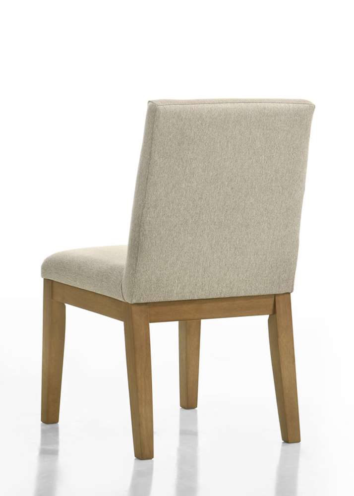 Lilola Home - Jasper (Set of 2) Driftwood Finish Contemporary Beige Fabric Dining Chair - 30018-C veiw 5