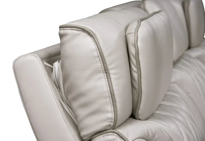 Lilola Home - Jazz 84"W Ice Leather Aire Transformer Power Reclining Sofa with Power Headrest, LED Lights, Wireless Charging Drop-Down Table, USB & USB-C Ports, Storage & Cupholders - 81641-S view 5