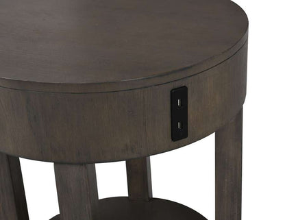 Lilola Home - Jonah Light Brown MDF End Table with USB Ports - 98009 veiw 3
