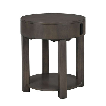 Lilola Home - Jonah Light Brown MDF End Table with USB Ports - 98009 veiw 4