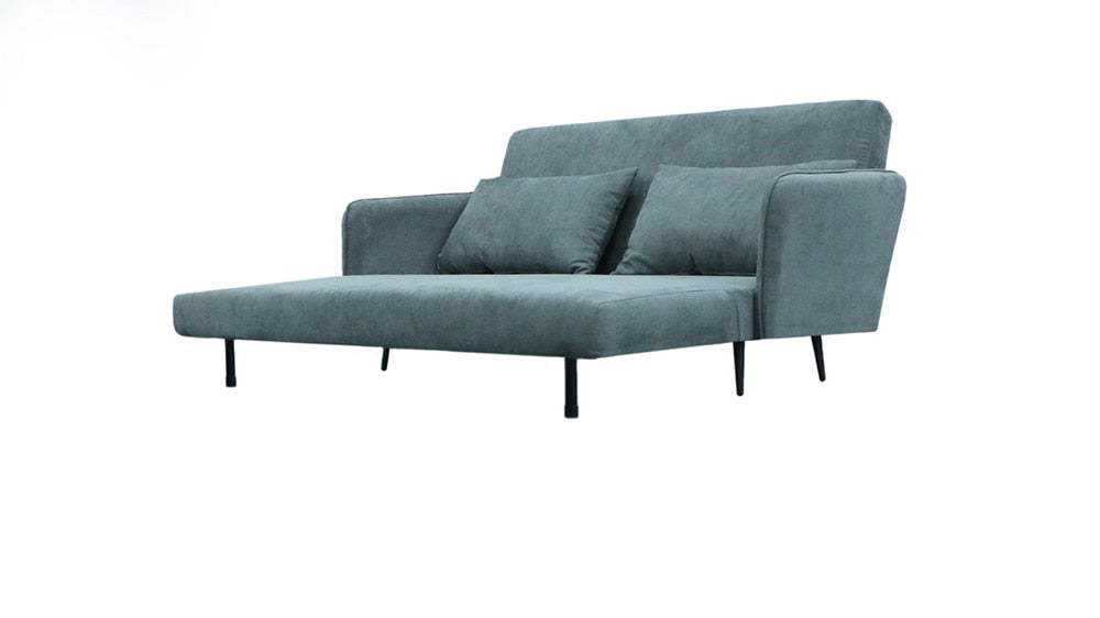 Lilola Home - Lawson 61inW Gray Fabric Convertible Loveseat Sleeper with Pillows in Gray - 82997 veiw 2