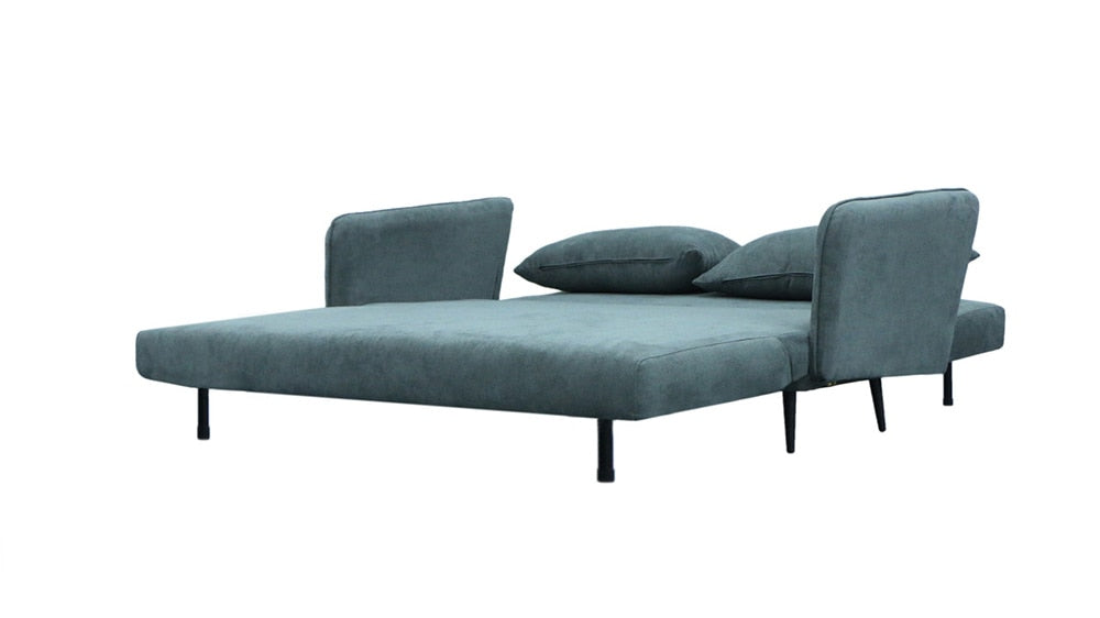 Lilola Home - Lawson 61inW Gray Fabric Convertible Loveseat Sleeper with Pillows in Gray - 82997 veiw 4