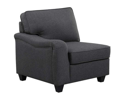 Lilola Home - Leo Dark Gray Linen 8Pc Modular L-Shape Sectional Sofa and Ottoman - 89123-12 veiw 4