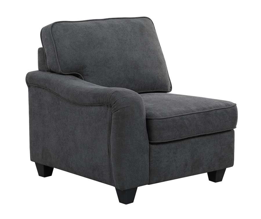 Lilola Home - Leo Dark Gray Woven 8Pc Modular L-Shape Sectional Sofa and Ottoman - 89125-12 veiw 3