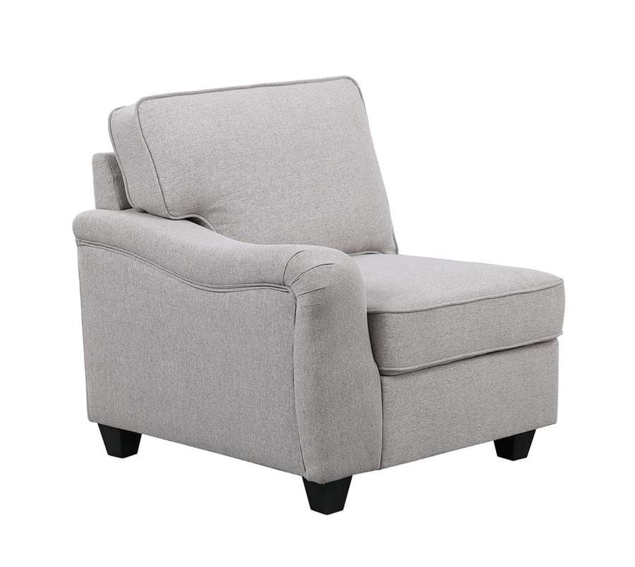 Lilola Home - Leo Light Gray Linen 8Pc Modular L-Shape Sectional Sofa and Ottoman - 89121-12 veiw 4