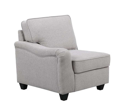 Lilola Home - Leo Light Gray Linen 8Pc Modular L-Shape Sectional Sofa and Ottoman - 89121-12 veiw 4