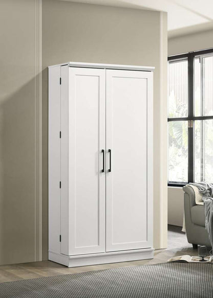 Lilola Home - Lincoln White Storage Cabinet with Swing-Out Storage Door - 96003 veiw 1