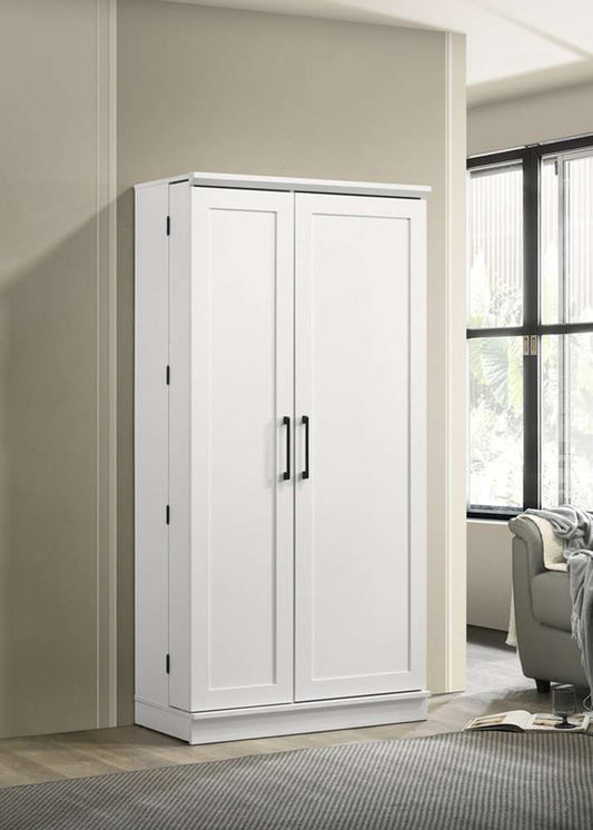 Lilola Home - Lincoln White Storage Cabinet with Swing-Out Storage Door - 96003 veiw 1
