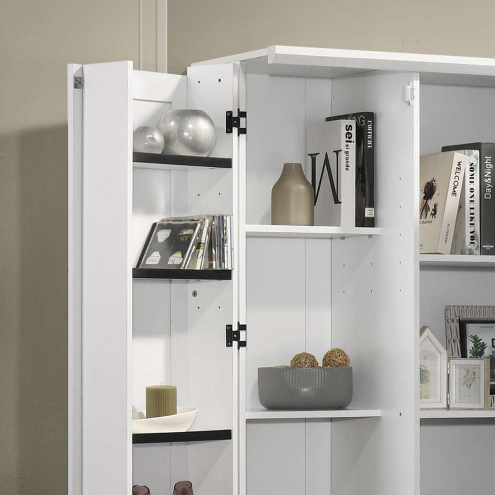 Lilola Home - Lincoln White Storage Cabinet with Swing-Out Storage Door - 96003 veiw 4