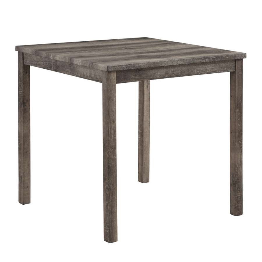 Lilola Home - Lucian Brown 5 Piece Counter Height 36in Pub Table Set with Tufted Creamy White Linen Stools - 30012 veiw 3