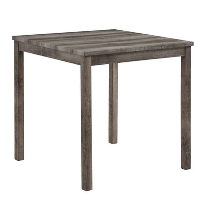 Lilola Home - Lucian Brown 5 Piece Counter Height 36in Pub Table Set with Tufted Creamy White Linen Stools - 30012 veiw 3