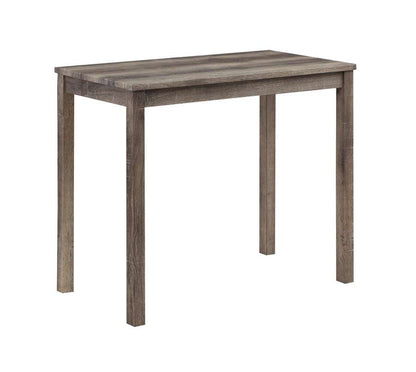 Lilola Home - Lux Brown 3 Piece Counter Height 36in Pub Table Set with Tufted Creamy White Linen Stools - 30010 veiw 4