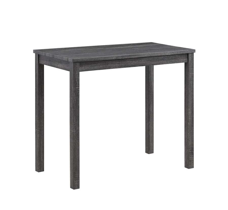 Lilola Home - Lux Gray 3 Piece Counter Height 36in Pub Table Set with Tufted Gray Linen Stools - 30011 veiw 5