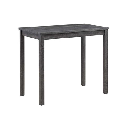 Lilola Home - Lux Gray 3 Piece Counter Height 36in Pub Table Set with Tufted Gray Linen Stools - 30011 veiw 5