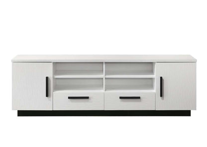 Lilola Home - Matilda 70.5inW White Finish TV Stand with Drawers - 97030 veiw 1