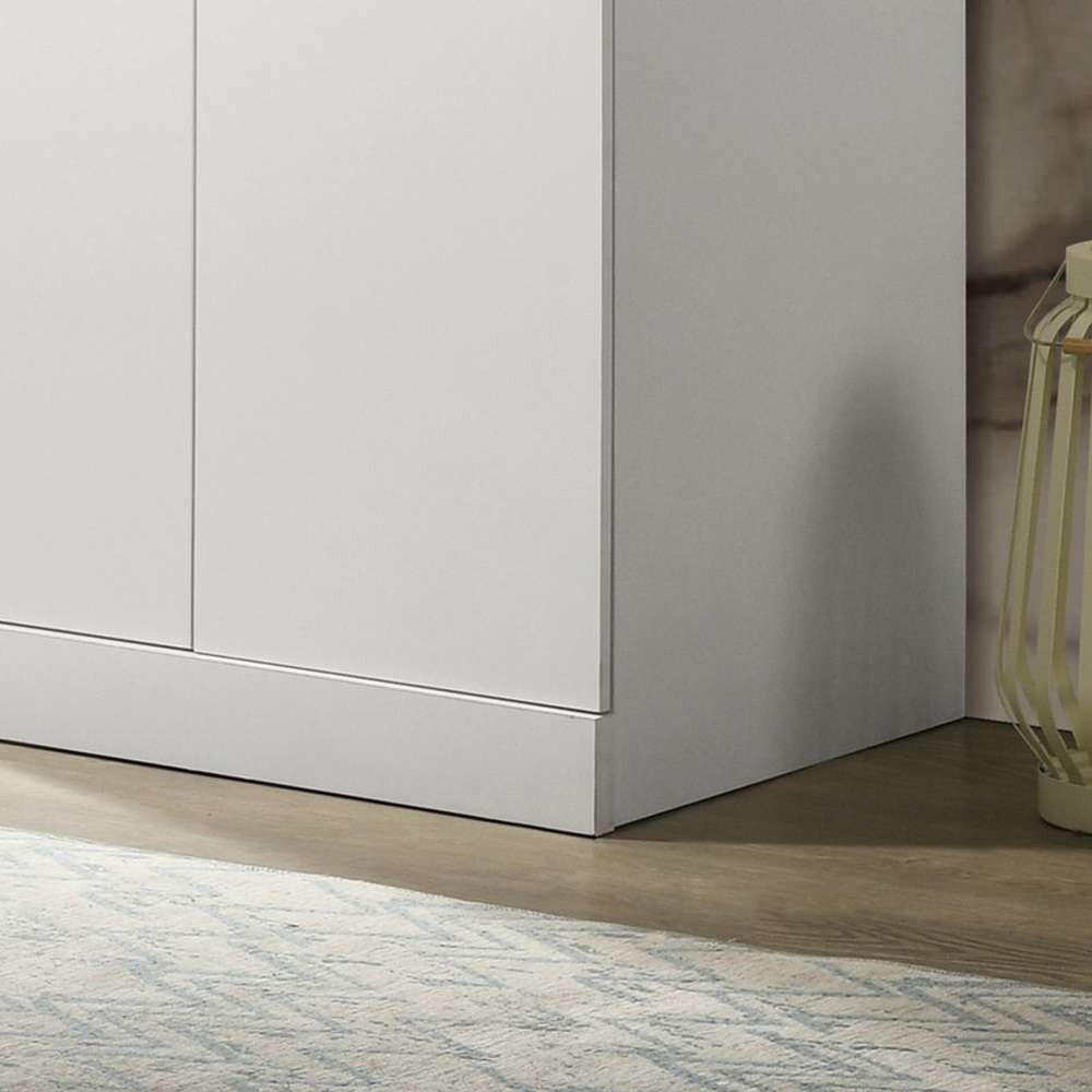 Lilola Home - Michael White Double Door Wardrobe Cabinet Armoire with Shelf and Hanging Rod - 96005 veiw 5