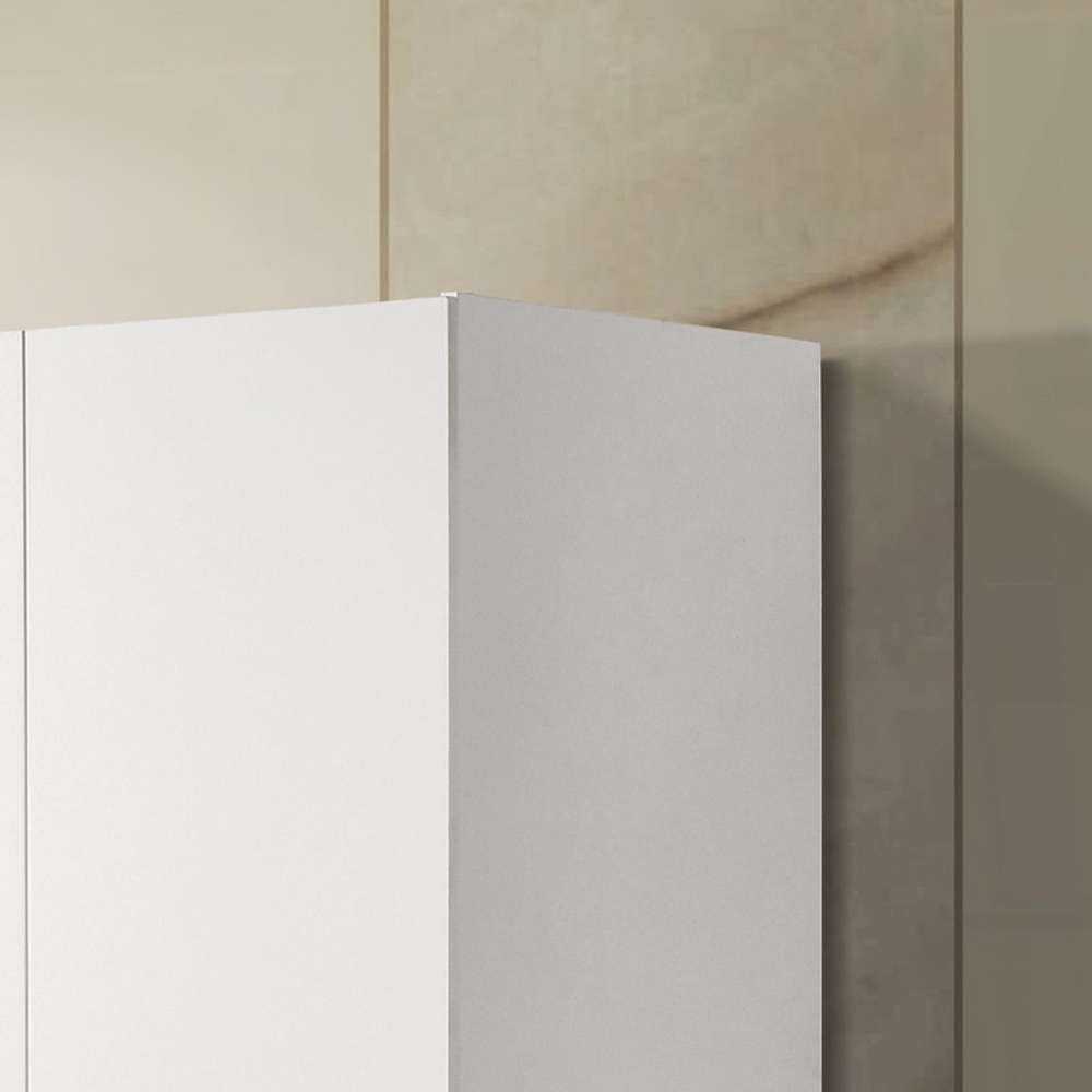 Lilola Home - Michael White Double Door Wardrobe Cabinet Armoire with Shelf and Hanging Rod - 96005 veiw 6