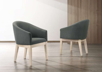 Lilola Home Neroli Gray Fabric Accent Chairs and Side Table Living Room Set - 30003-1 veiw 3