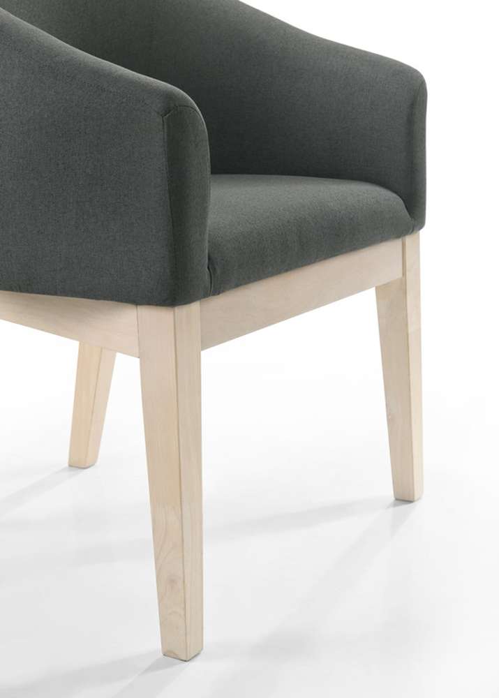 Lilola Home Neroli (Set of 2) Gray Fabric Barrel Accent Chair - 30003-C veiw 4