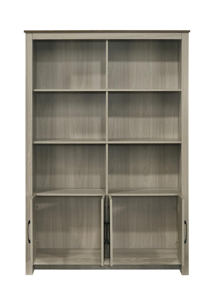 Lilola Home - Nyla 47inW Gray Oak Bookcase Shelf with Cabinet Doors-97015 veiw 3