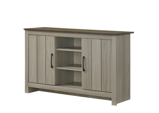 Lilola Home - Nyla 47inW Gray Oak Console Table, Buffet Table, Sideboard with Shelves and Cabinet Doors-97016 veiw 1